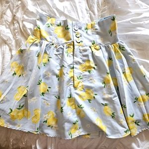 Lemon print mini skirt
